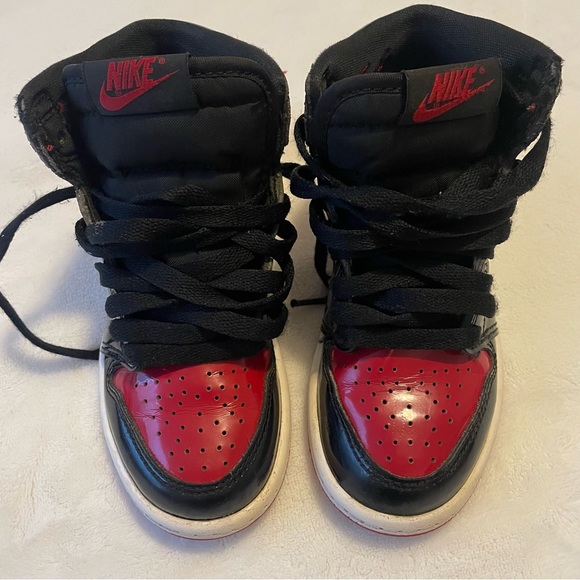 Nike Shoes Nike Air Jordan Toddler Patent Red And Black Poshmark